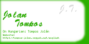 jolan tompos business card
